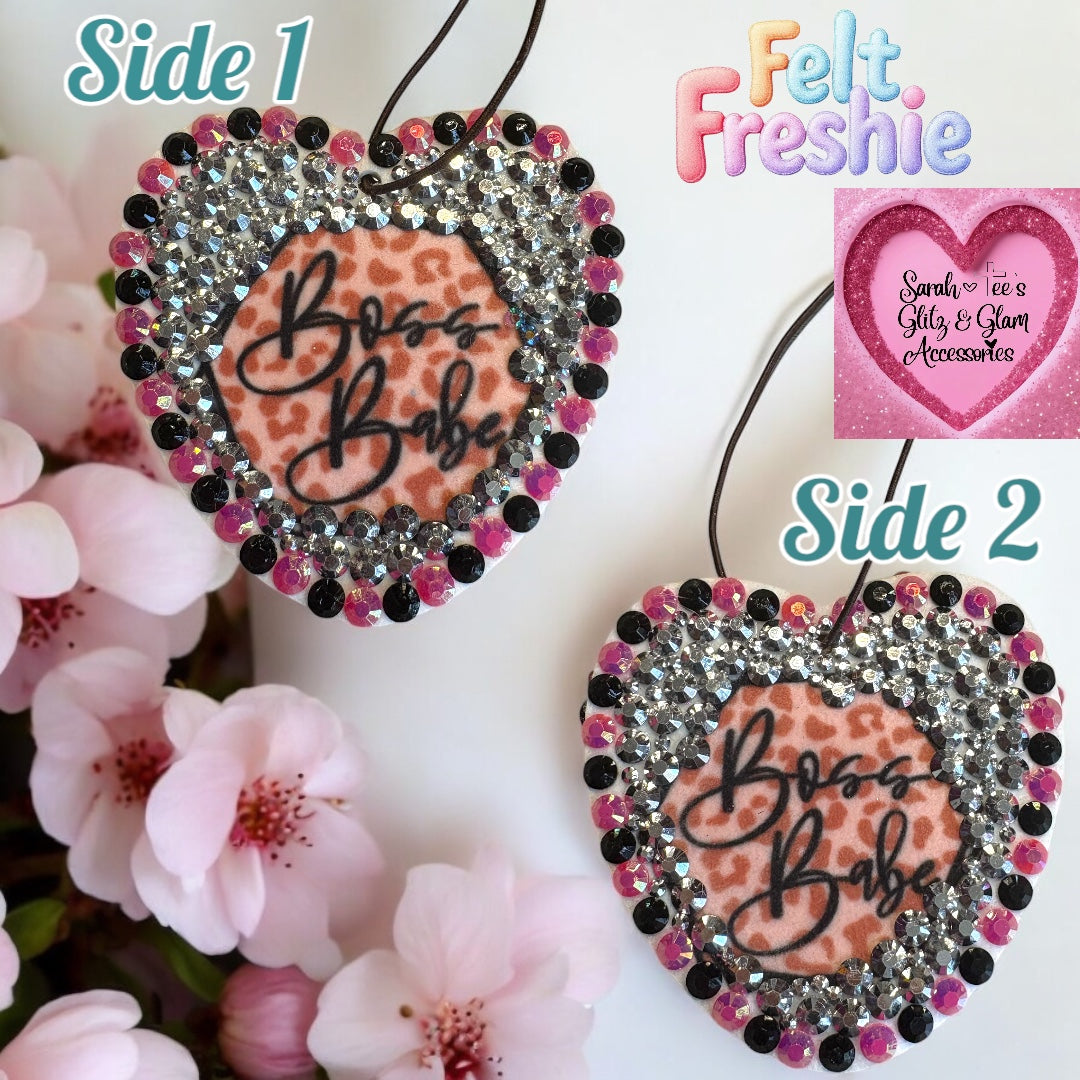 Felt Air Freshener- Boss Babe Design