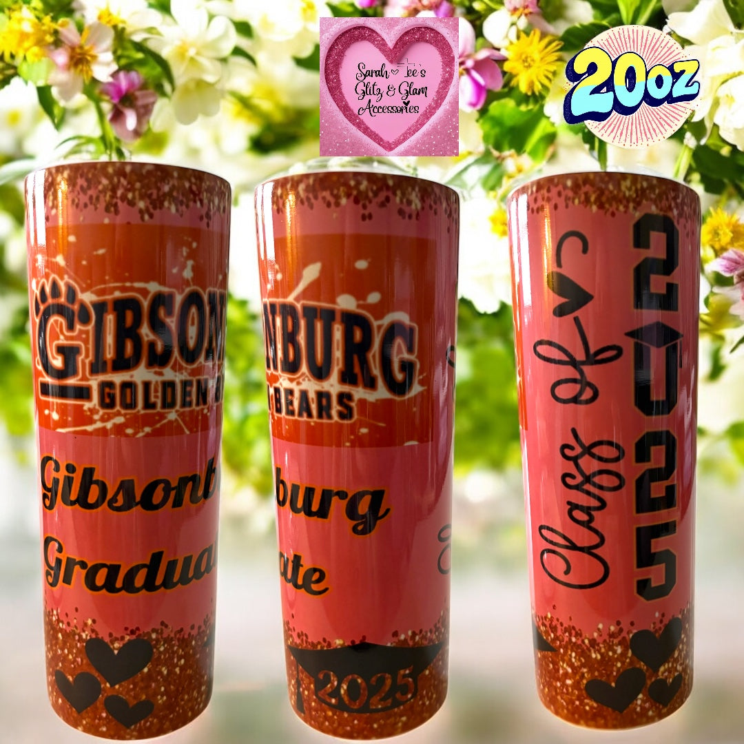 20oz "Gibsonburg Ohio Senior" Stainless Steel Tumbler