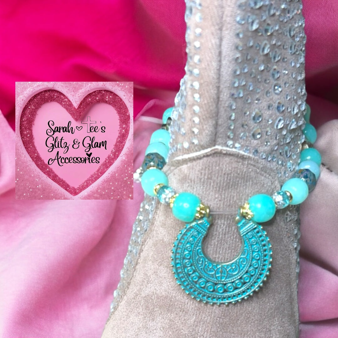 Boot Jewelry and/or Choker- Blue