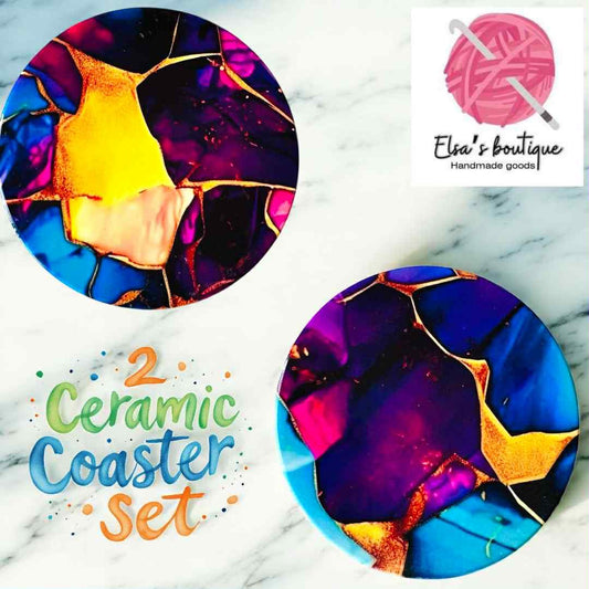 Ceramic coaster set