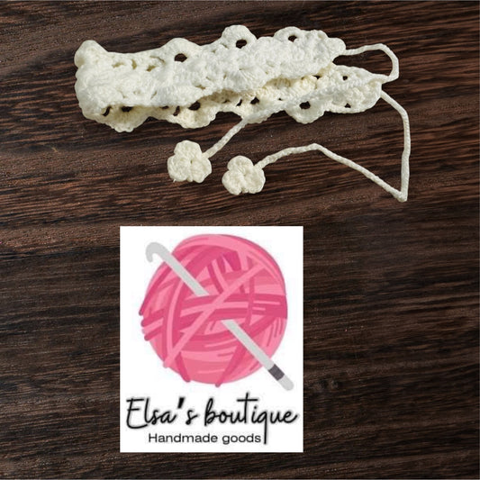 Crochet tie headband