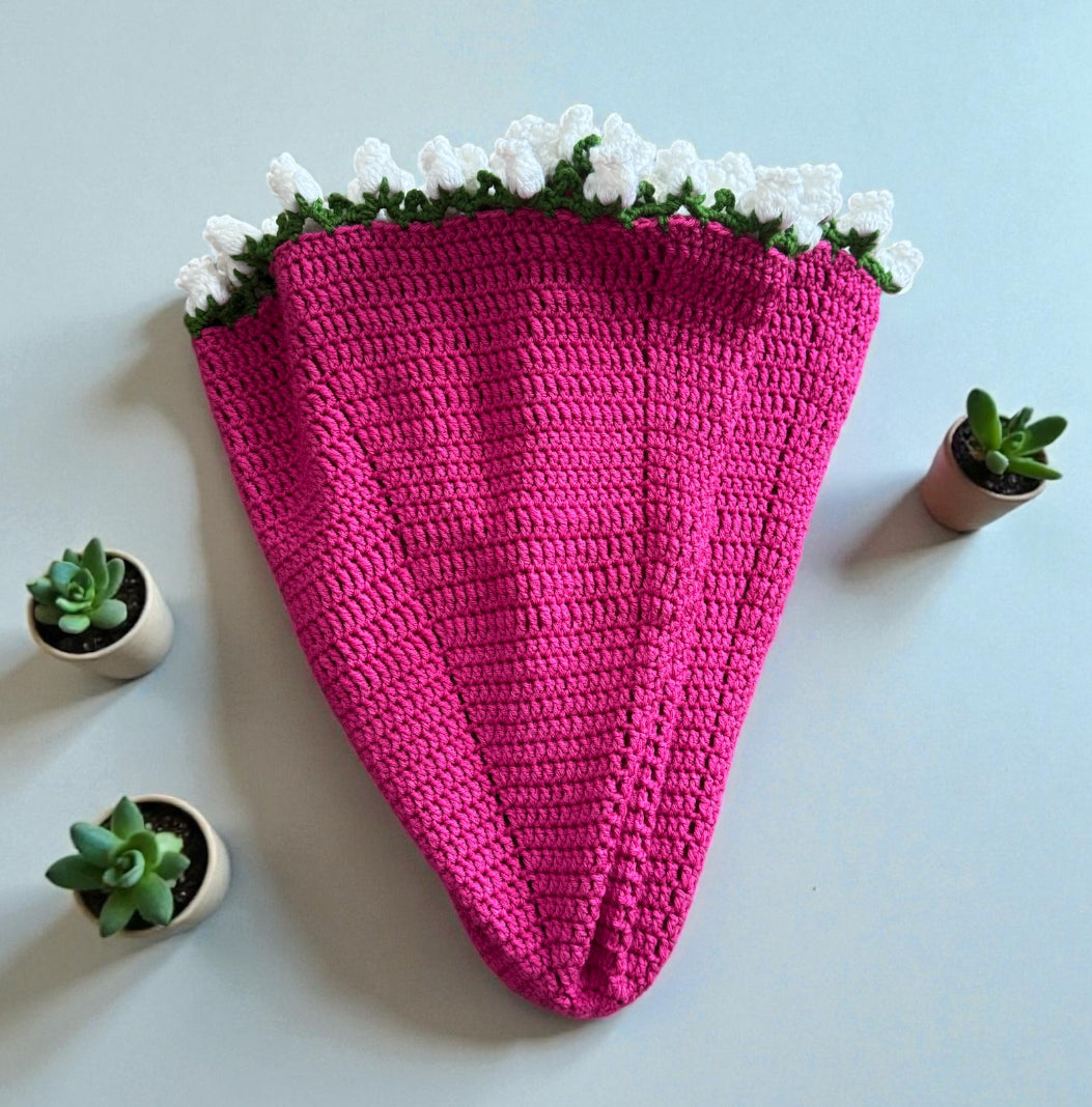 Flower throw on Blanket