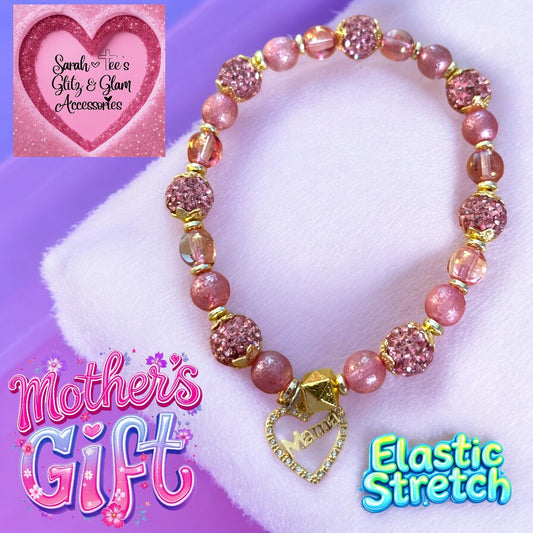 8 inch Elastic Stretch "Mama" Bracelet